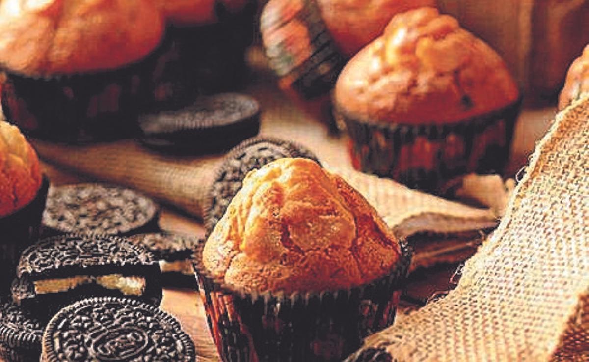 Magdalenas caseras de oreo.