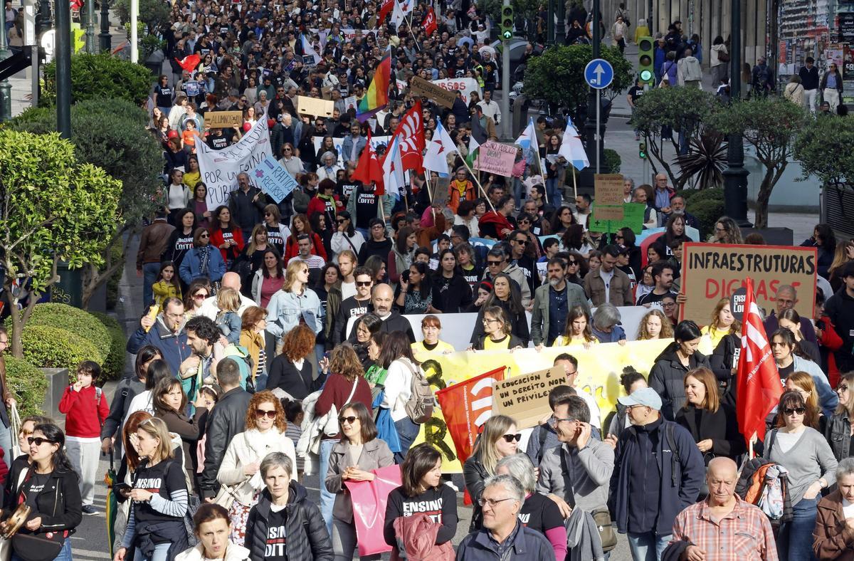Manifestación de Educación en Vigo