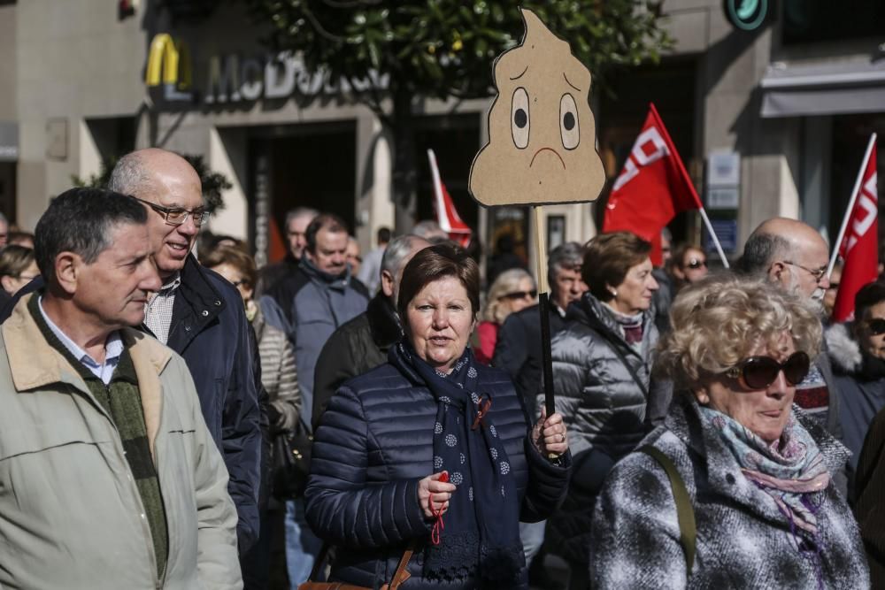 Protestas de los pensionistas en Oviedo.