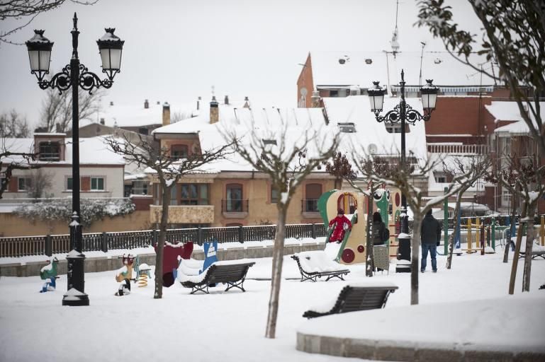 Así ha sido la nevada en Benavente.