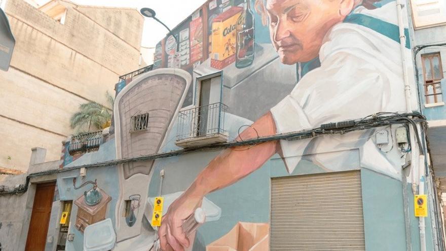 La tienda Ca&#039;l Moliner cobra vida en forma de mural en Picassent
