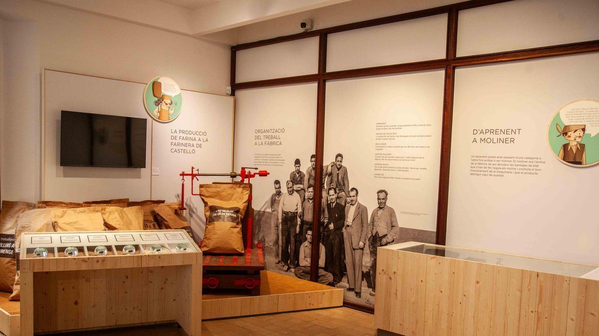 Un dels espais de la nova museografia de l'Ecomuseu Farinera