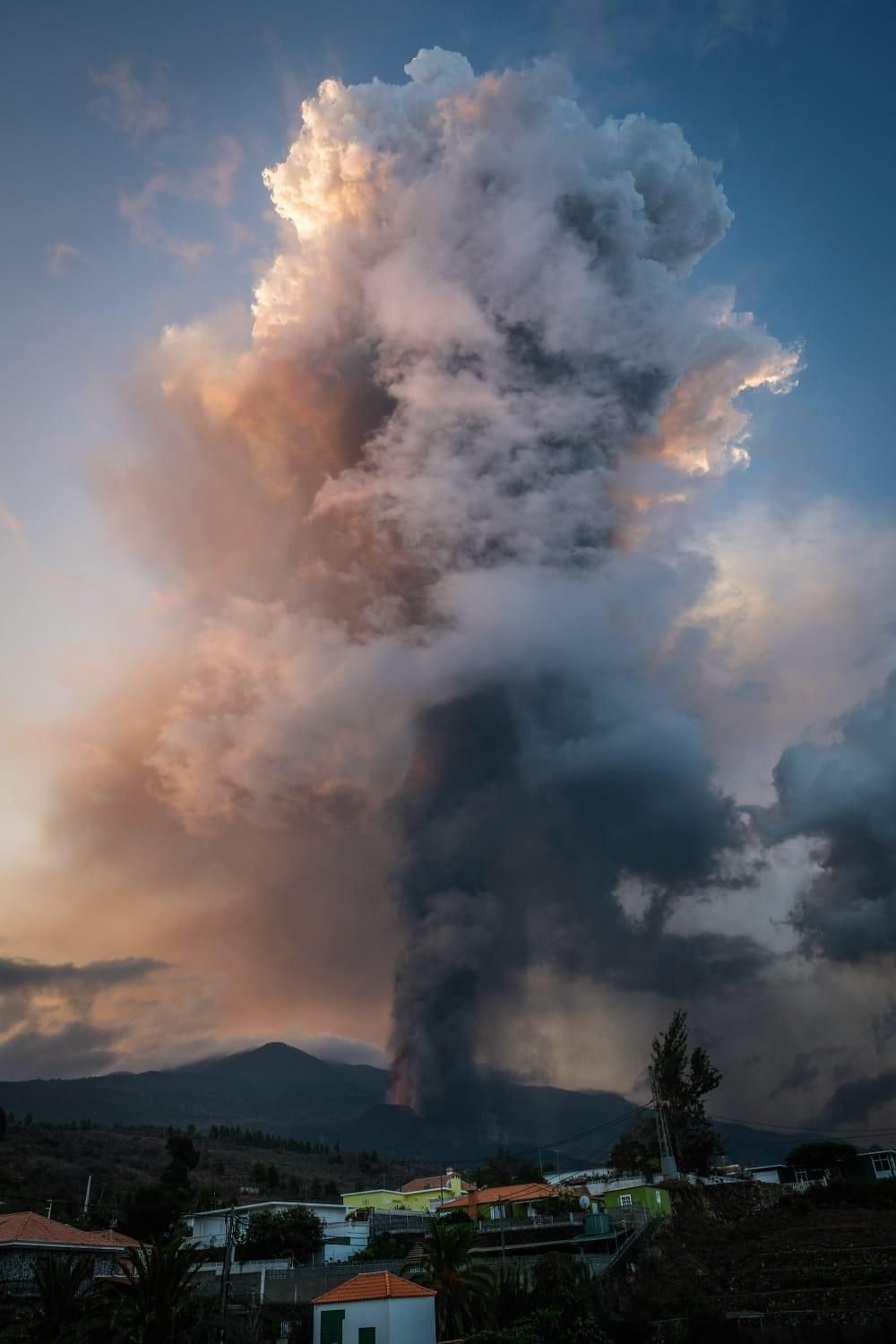 El volcán de La Palma, este viernes.