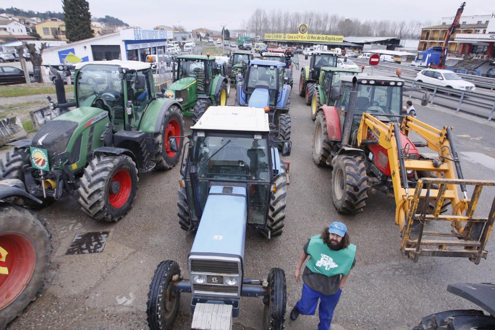 La marxa de tractors a Girona