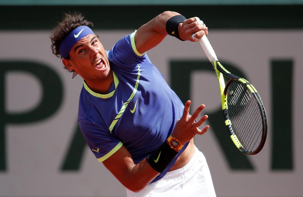 Partido de cuartos de final de Roland Garros entre Nadal y Carreño