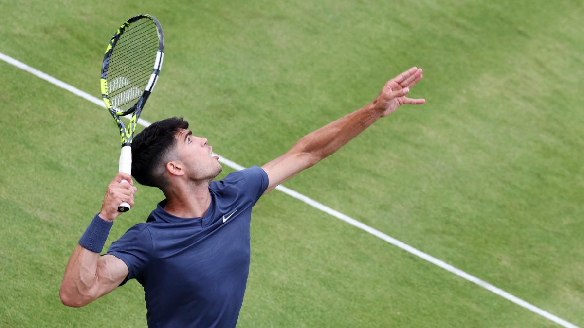 Carlos Alcaraz, durante el partido ante Francisco Cerúndolo