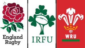 Escudos de Inglaterra, Irlanda y Gales, participantes en el 6 Naciones