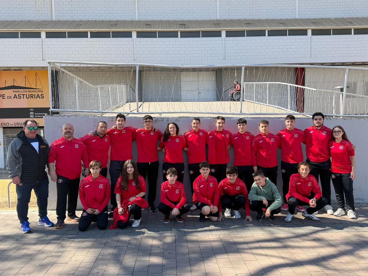 Delegación de la Federación Murciana de Lucha en el Campeonato de España de lucha sambo