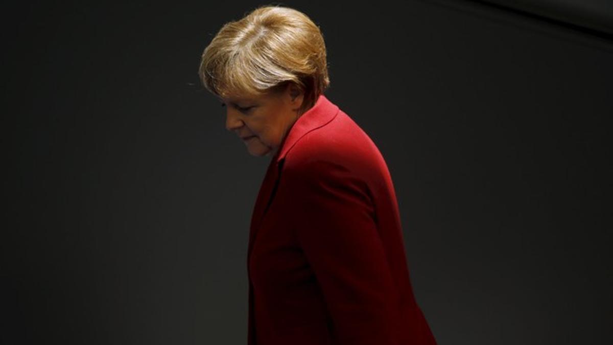 La canciller Angela Merkel ha sido uno de los miembros del Eurogrupo más duros con Grecia. En esta fotografía, se dirige a una reunión oficial en el Bundestag de Berlín.