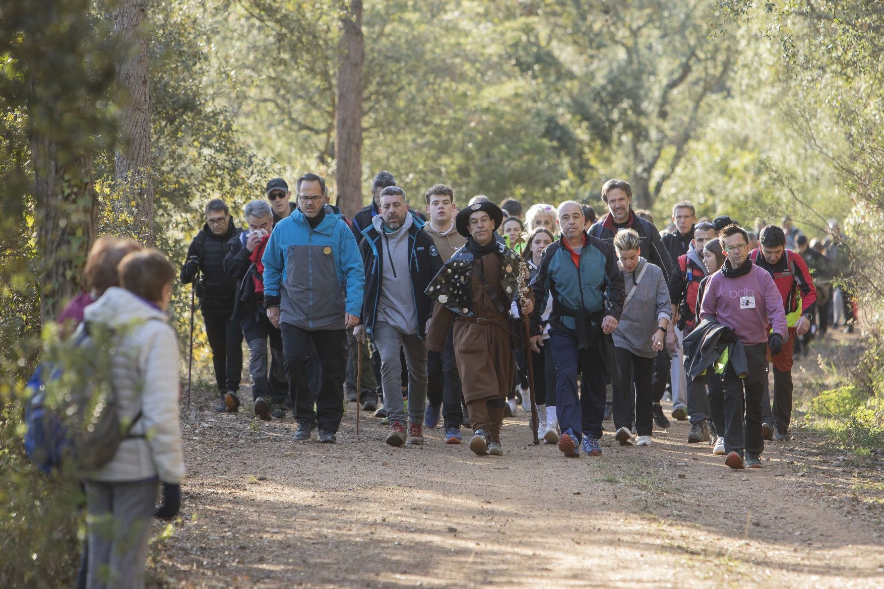 La tradicional ruta amb devots amb el Pare Pelegrí d'enguany, Albert Martínez