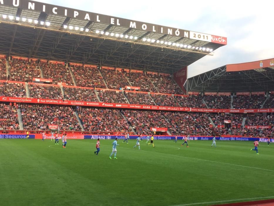 El partido entre el Sporting y el Celta, en imágenes