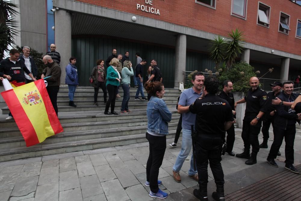 Los policías destinados en Cataluña llegan a Gijón