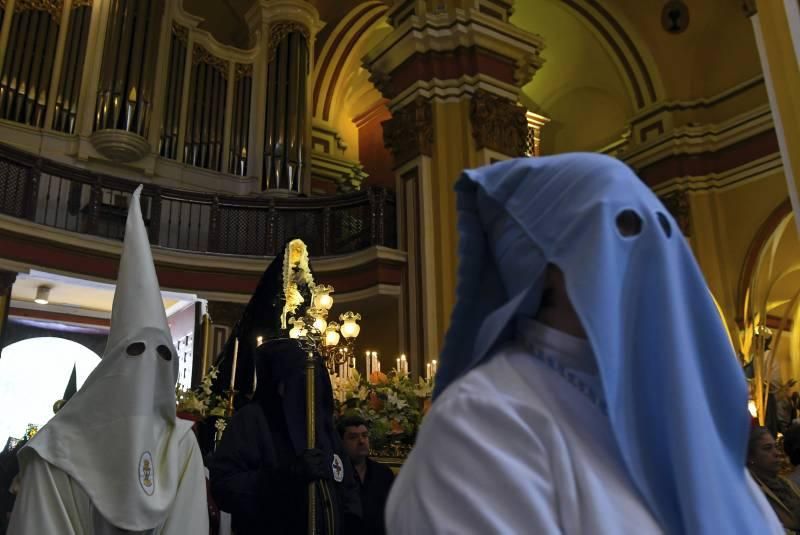 Acto de la Virgen de la Soledad ante el Cristo de la Cama