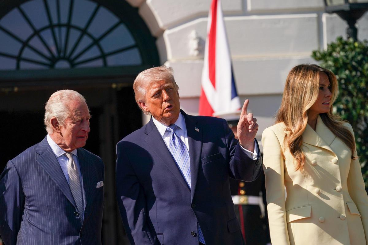 Trump recibe al rey Carlos III de Inglaterra en la Casa Blanca