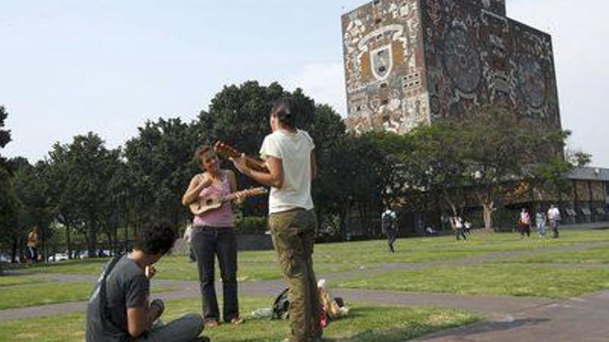 Imagen tomada ayer del campus de la Universidad Nacional Autónoma de México.