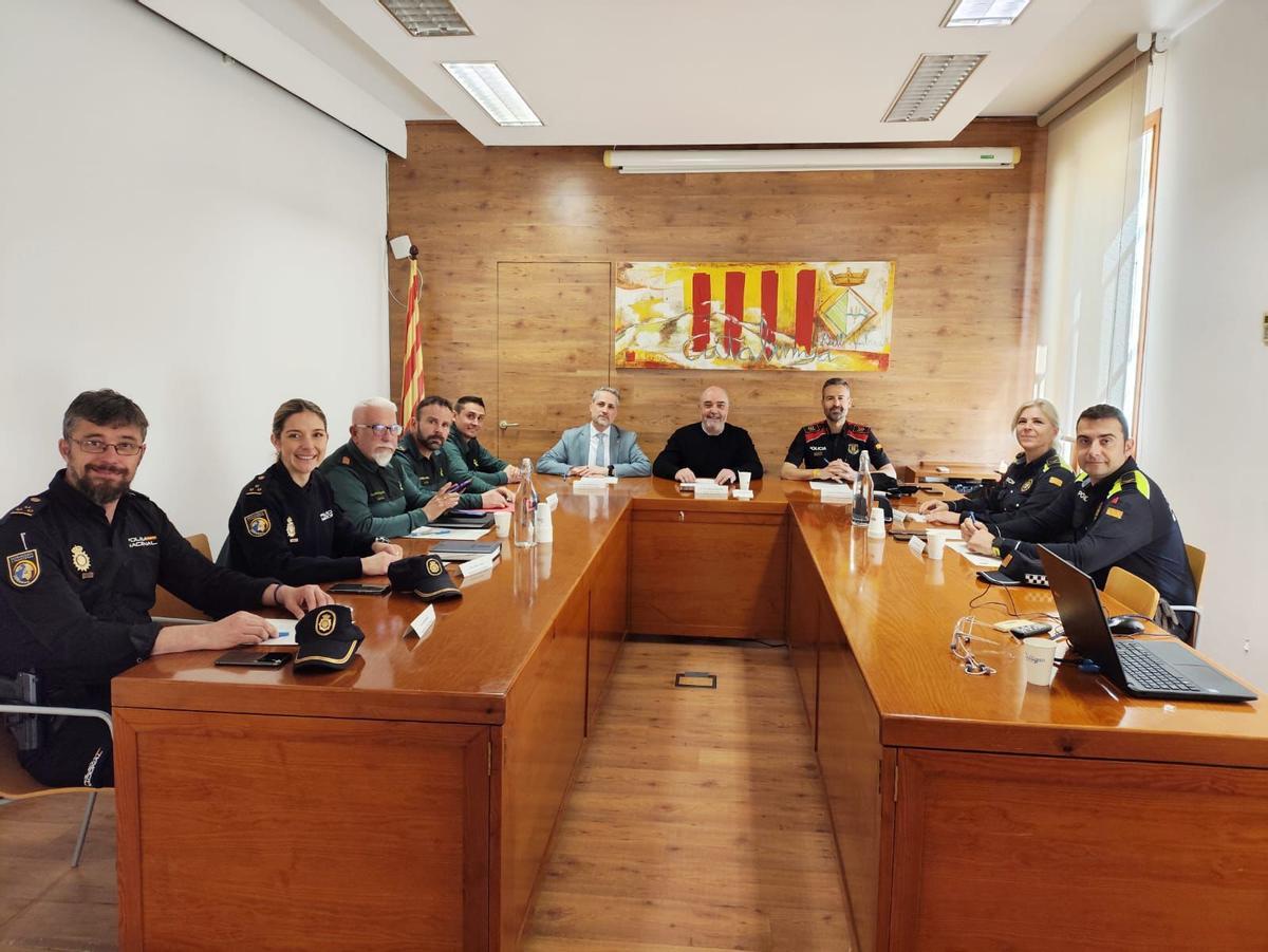 Un moment de la Junta Local de Seguretat de Riells i Viabrea.