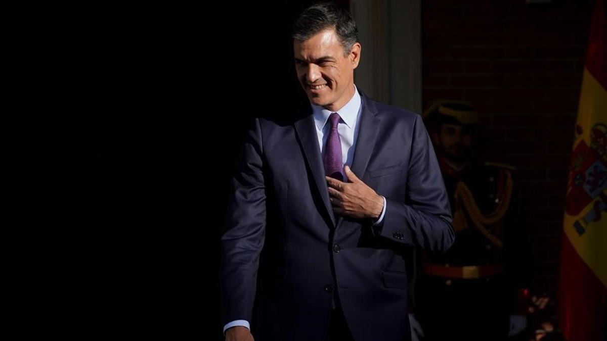 El presidente del Gobierno en funciones, Pedro Sánchez, en la Moncloa, el pasado junio.