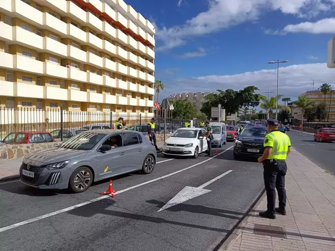 Dispositivos de seguridad de la Policía Local de San Bartolomé de Tirajana