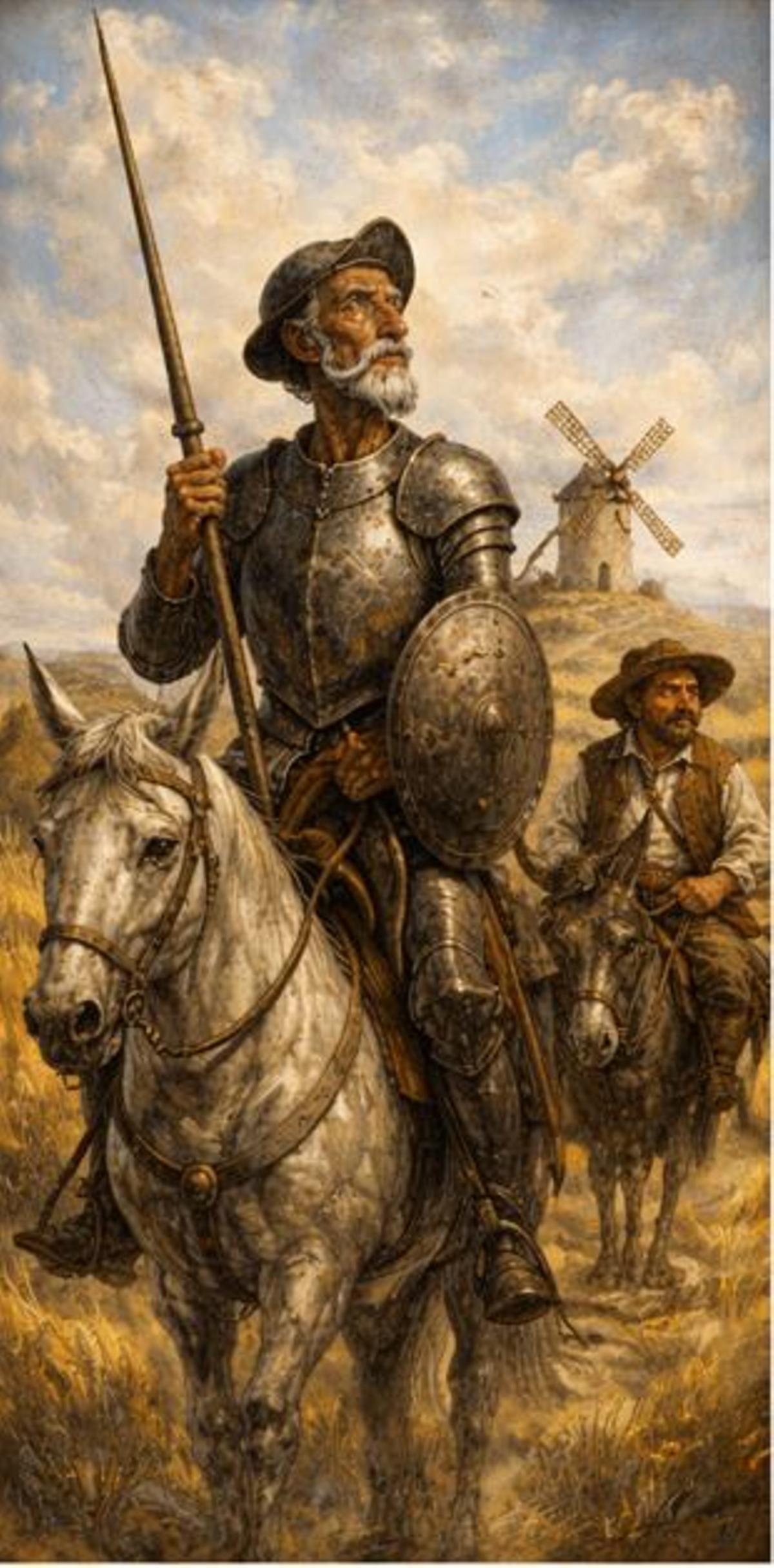 Una ilustración del Quijote generada con inteligencia artificial