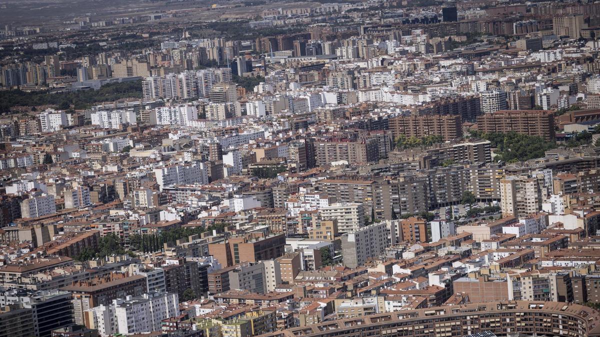 Vista aérea de Zaragoza.