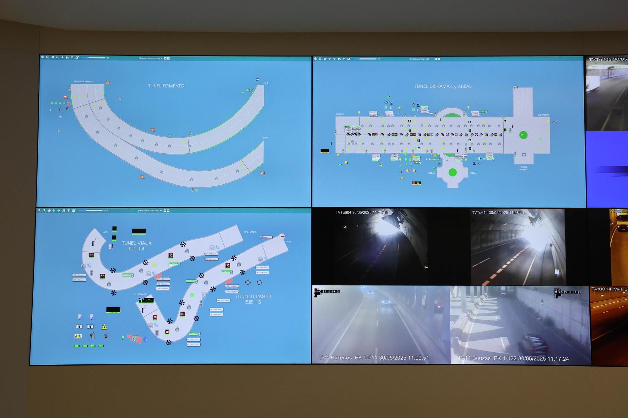 Visita a la sala de gestión de Movilidad del Concello de Vigo