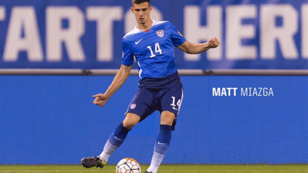 Matt Miazga, durante un partido con la selección de Estados Unidos