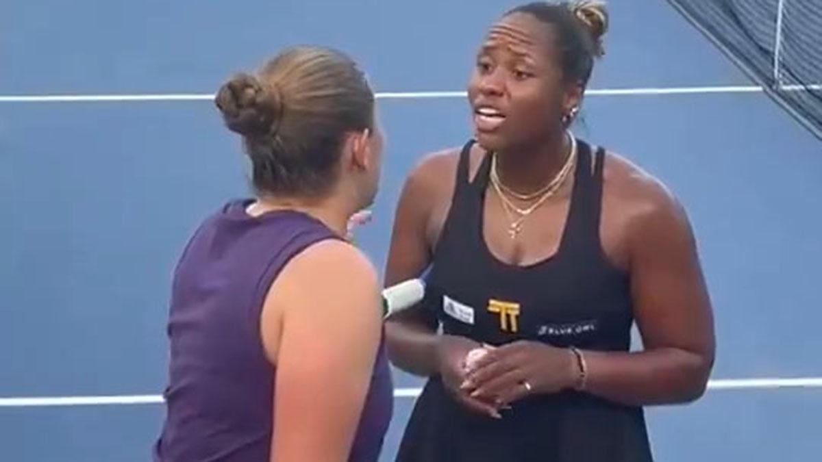 Taylor Townsend y Jelena Ostapenko tuvieron una acalorada discusión tras finalizar su encuentro de segunda ronda