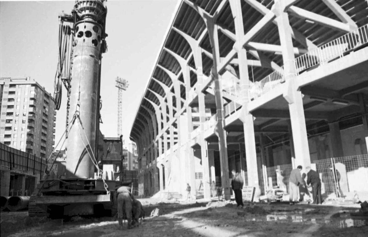 Mestalla en obras a lo largo de su historia Mestalla en obras a lo largo de su historia
