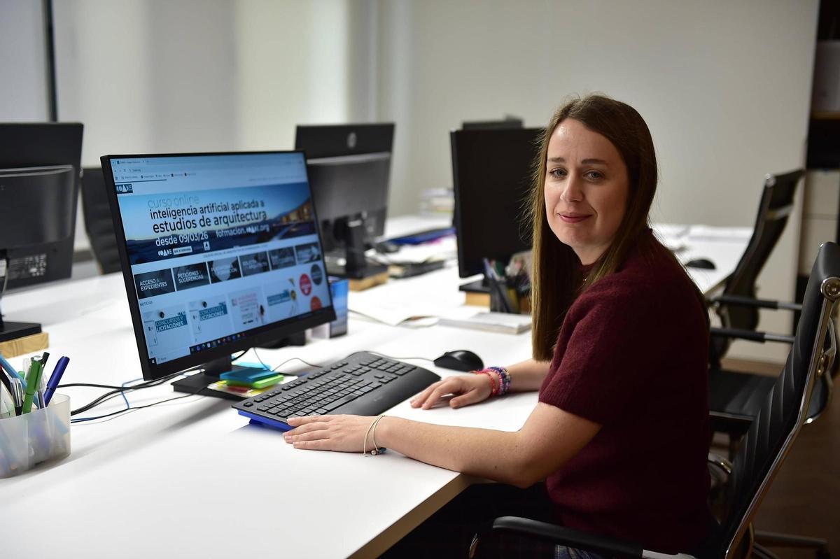 Irene Calle, tesorera del Colegio de Arquitectos de Extremadura.