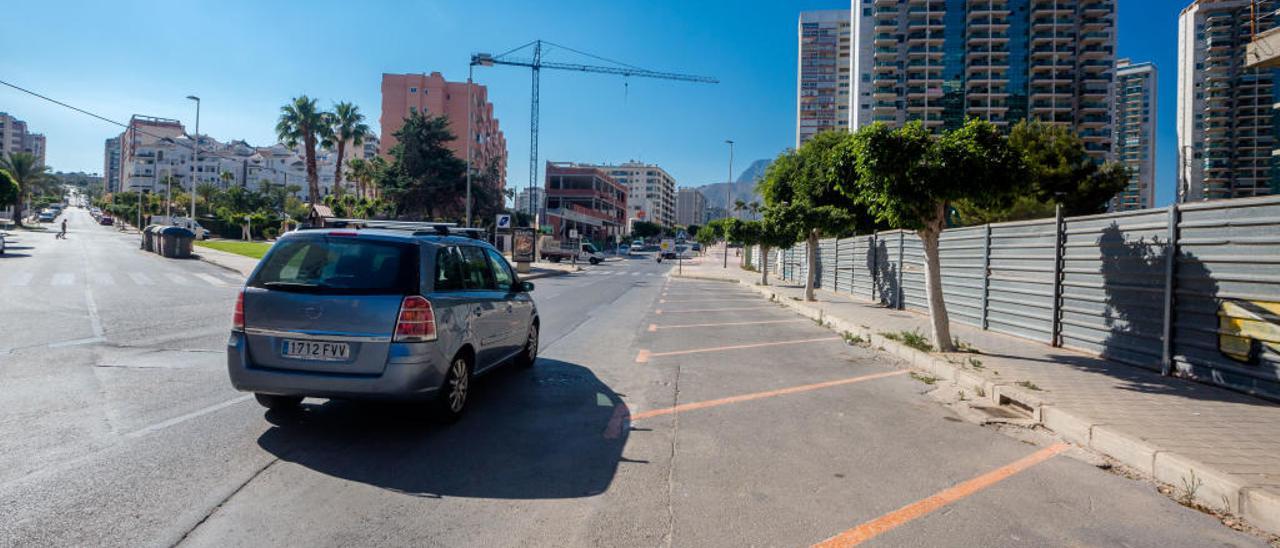 Sin coches en la zona naranja