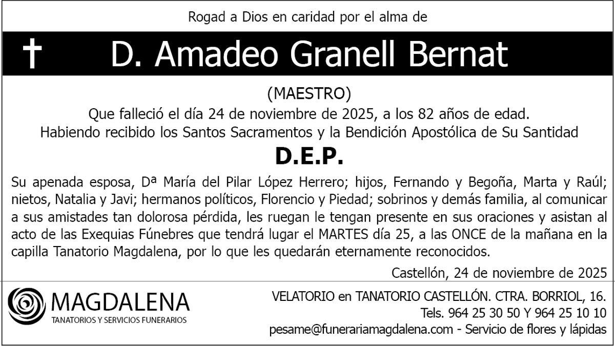 D. Amadeo Granell Bernat
