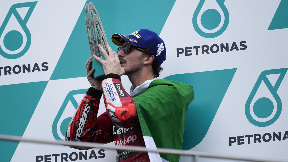 'Pecco' Bagnaia reforzó, hoy, con otro podio, en Malasia, si liderato en MotoGP.
