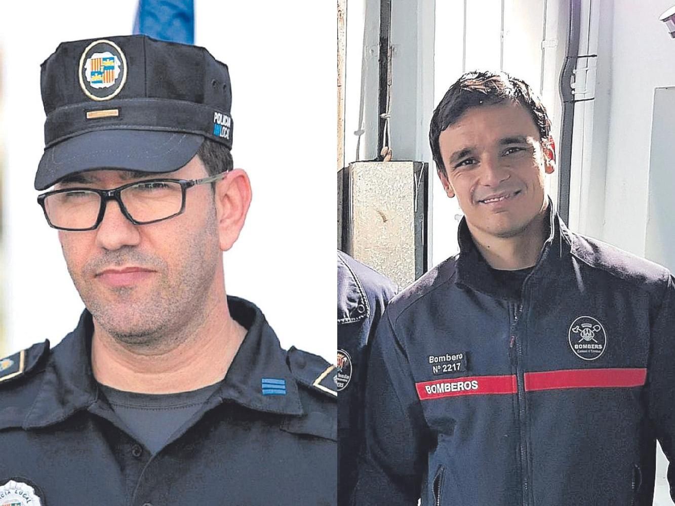 Jose Antonio Granados y Bruno Roig, community managers de Policía Local de Sant Josep y bomberos de Ibiza