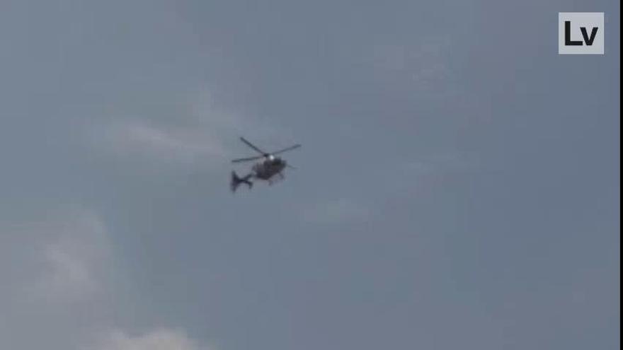 El helicóptero advierte a los padres sobre las medidas de seguridad en València