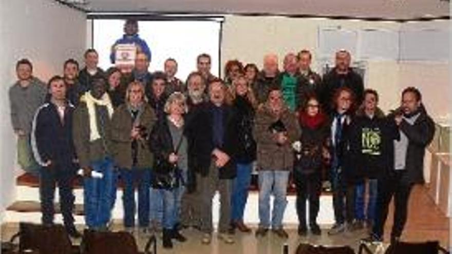 Integrants de l&#039;Assemblea d&#039;Esquerres, en la presentació de divendres.