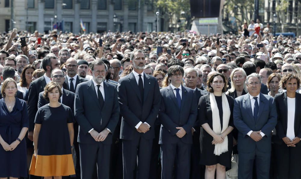 Homenaje a los muertos en el atentado de Barcelona