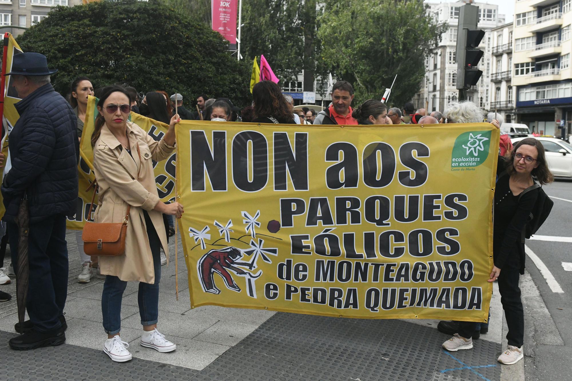 Manifestación en A Coruña contra los parques eólicos