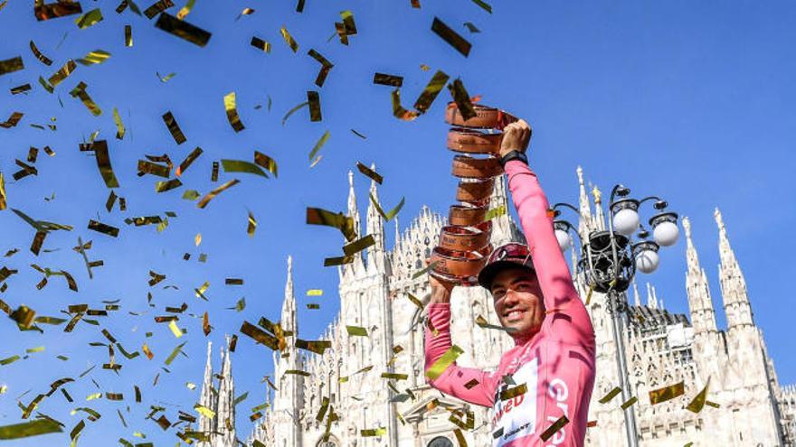 Ceremonia del vencedor en Milán en 2017.