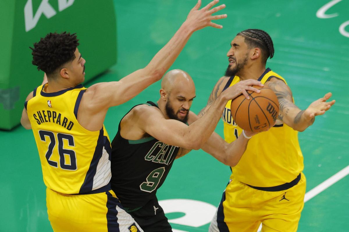 Un instante del Indiana Pacers - Boston Celtics.