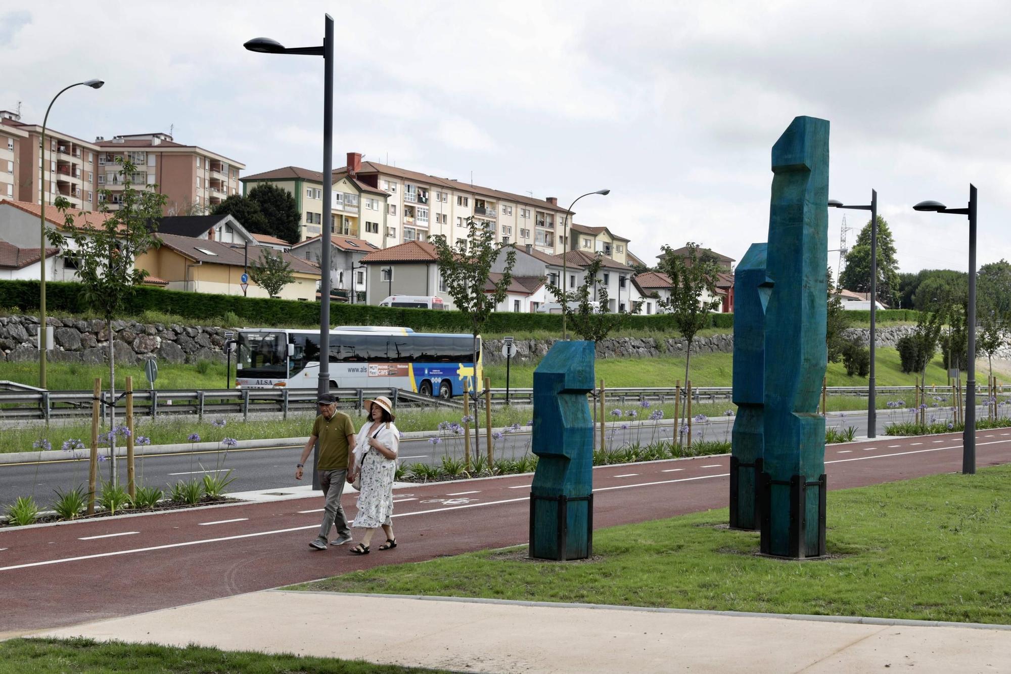 Inauguración del parque lineal de entrada a Oviedo por la "Y"