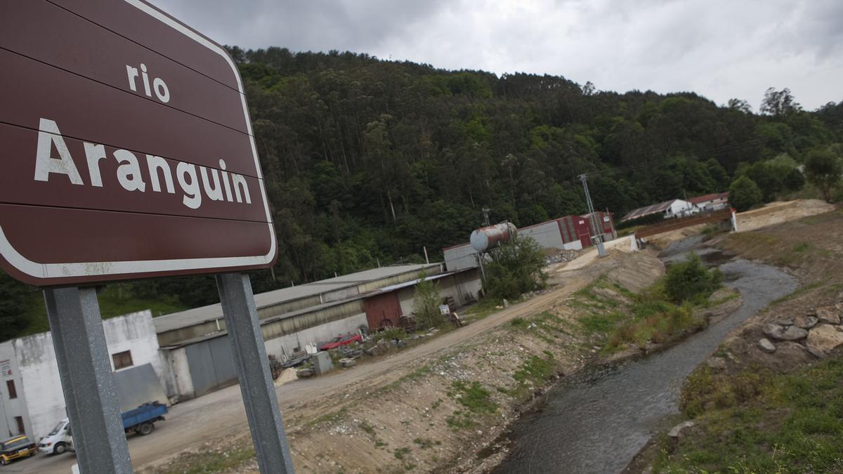 El río Aranguín, a su paso por las inmediaciones de Agones.