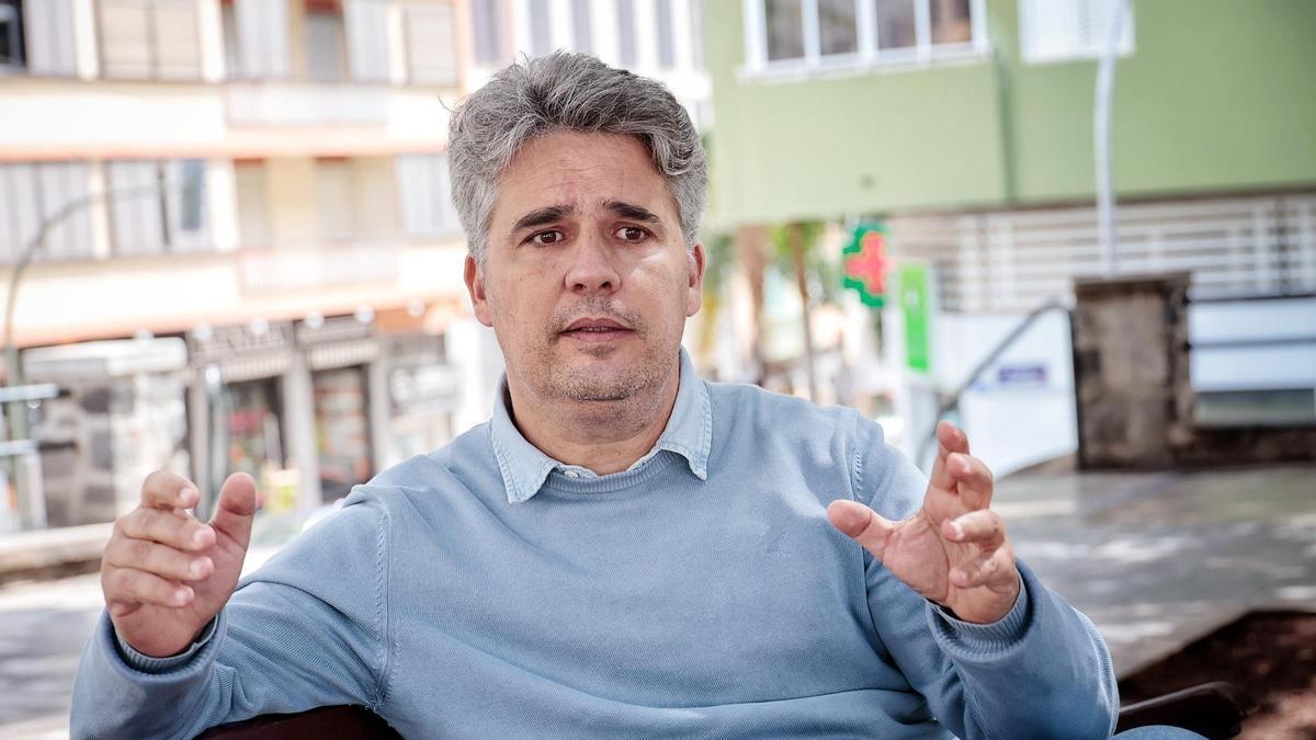 Ruyman Afonso, el pasado viernes en la plaza de San Fernando de Duggi.