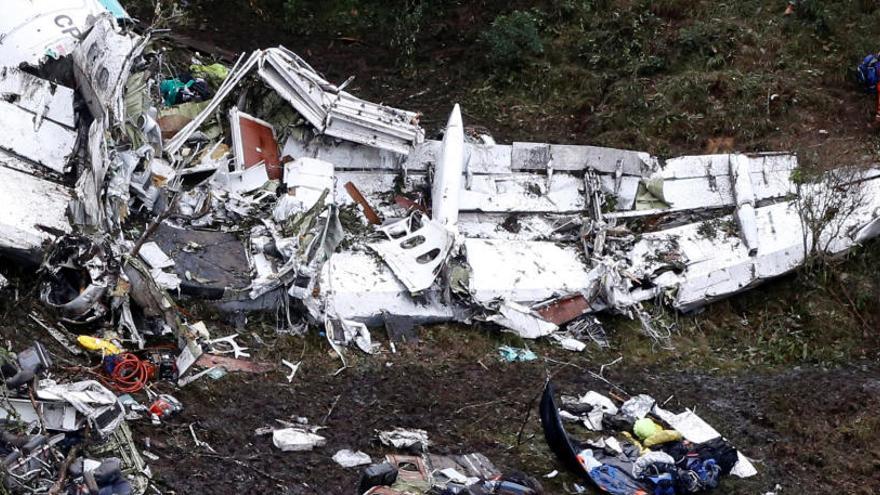 Los restos del avión siniestrado.