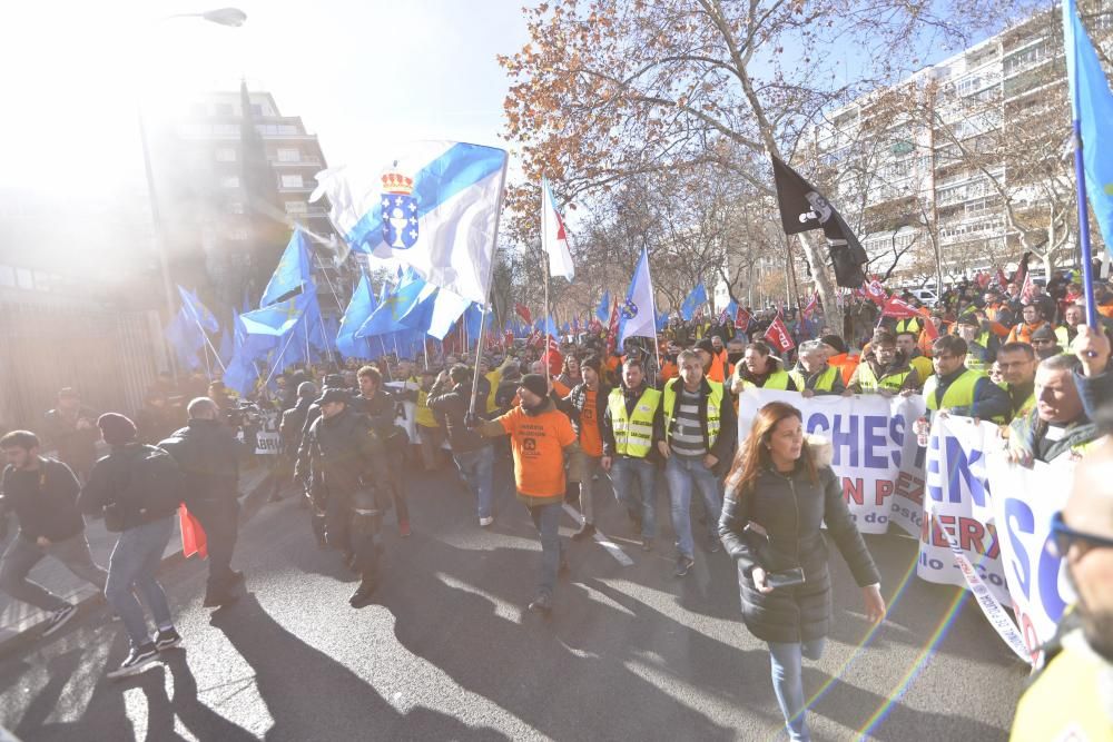 Manifestación de trabajadores de Alcoa en Madrid