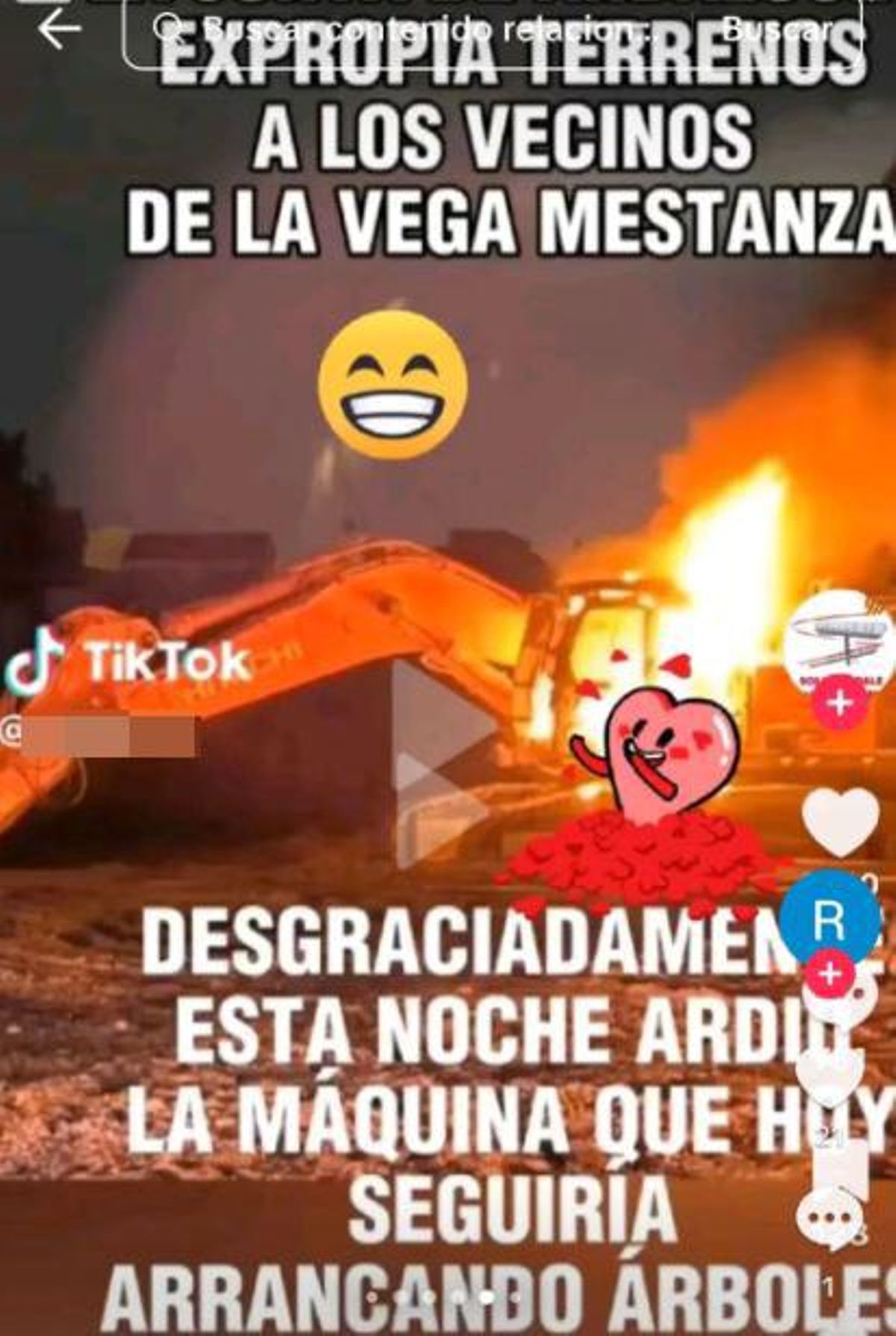 En las redes también se ironizó sobre la quema de maquinaria.