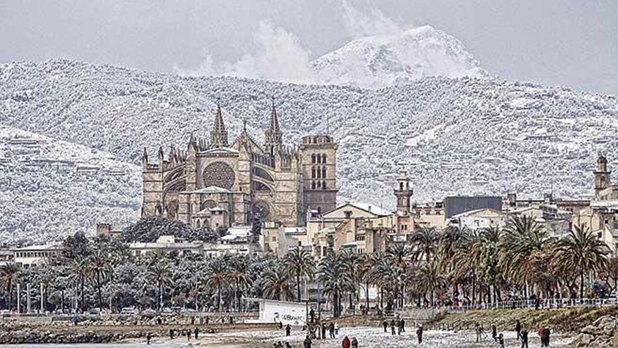 Imagen de la última nevada registrada en Palma