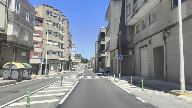 Paso de peatones en la PO-551 en la que se produjo un atropello el martes. | GONZALO NÚÑEZ