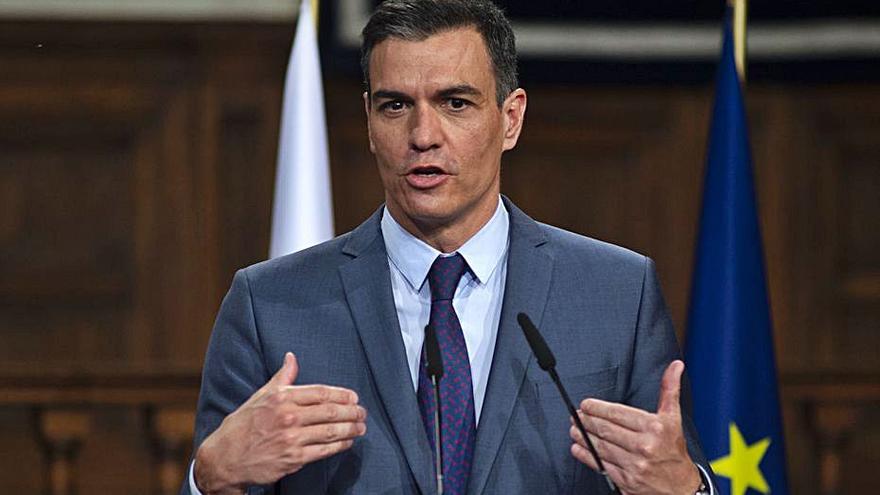El president del Govern central, Pedro Sánchez, ahir  | ALBERTO ORTEGA/EP
