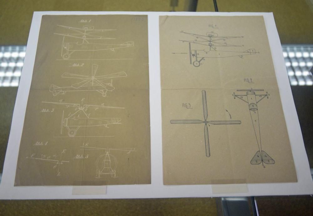 Los planos encontrados del autogiro de Juan de la Cierva después de 21 años