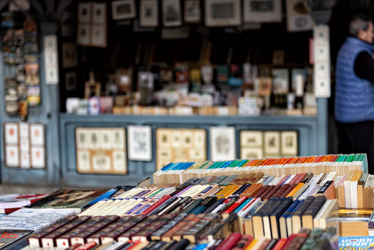 Mercado del libro en Madrid.